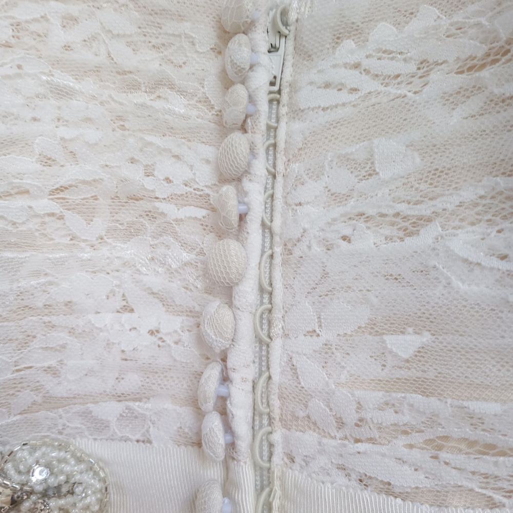 Anthropologie BHLDN Whispers + Echos Freesia lace strapless wedding gown - Picture 16 of 16